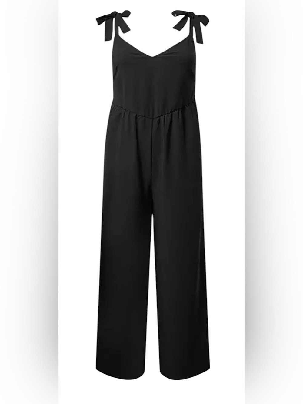 NWT Torrid Jumper Wide Leg Heavy Weight Crepe Overall Solid Black Sz 3R / 3X